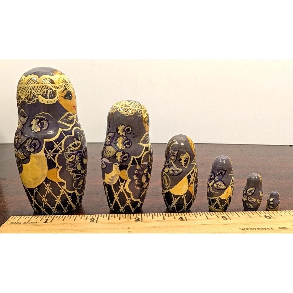 1993 Russian Sergiev Posad Matryoshka Nesting Dolls Set of 10 Signed 8